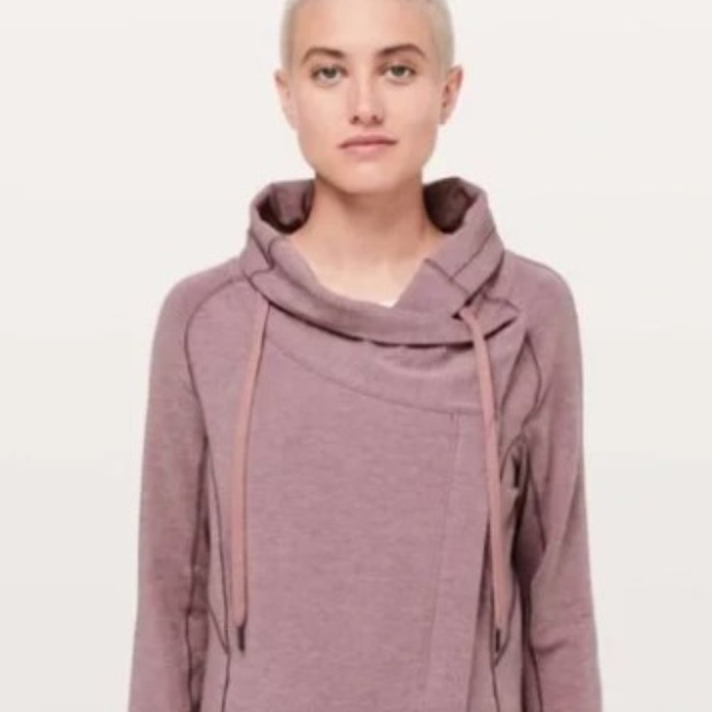 EUC Lululemon "Coast Easy" Wrap Jacket in Heathered Misty Merlot